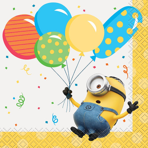 Unique 59491/U Despicable Me Minions Beverage Napkins, 16ct