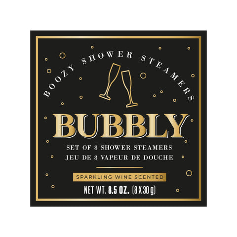 Gift Republic Set of 8 Shower Steamers Gift Pack Showersecco Sparkling Wine Scent (8X 30 Gram), Black