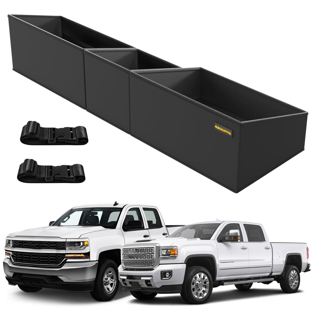 MIKKUPPA Truck Under Seat Storage - Replacement for 2019-2024 Chevy Silverado/GMC Sierra 1500, 2020-2024 Silverado/Sierra 2500HD 3500HD Double Cab & Crew Cab, Truck Tool Box Organizer Storage Box