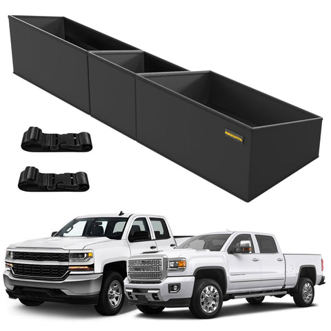 MIKKUPPA Truck Under Seat Storage - Replacement for 2019-2024 Chevy Silverado/GMC Sierra 1500, 2020-2024 Silverado/Sierra 2500HD 3500HD Double Cab & Crew Cab, Truck Tool Box Organizer Storage Box