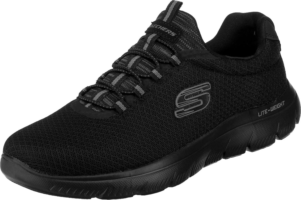 Skechers Men's Summits Trainers, Black Mesh Trim, 7.5 UK