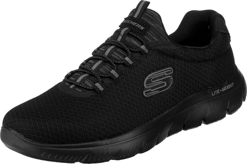 Skechers Men's Summits Trainers, Black Mesh Trim, 7.5 UK