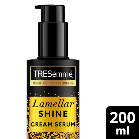 TRESemmÃ© Lamellar Shine Leave-In Cream Hair Serum with patented Lamellar Technology hair treatment for an ultra-glossy salon finish 200 ml