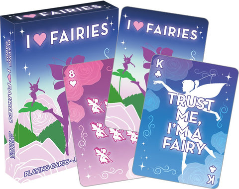 Aquarius I Heart Fairies Playing Cards Playing Cards