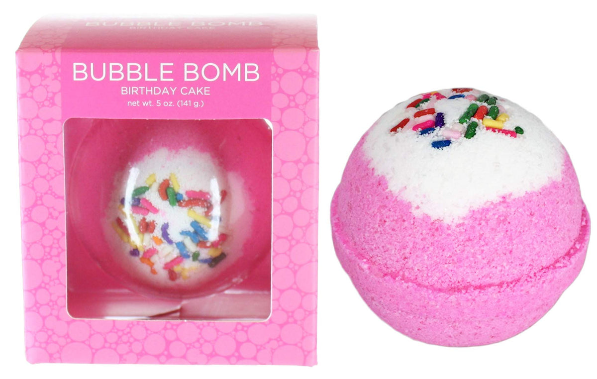 Birthday Cake Bath Bombs, Stocking Stuffers, Incredible Scent, USA Made, Kids Safe Ingredients, Won't Stain Tub, 1 Bath Bomb for Women & Kids Bubble Bath by Two Sisters