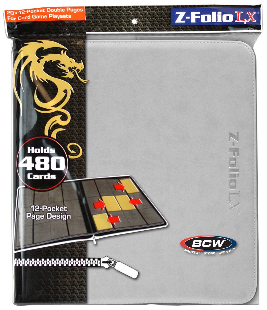BCW Supplies 12-Pocket Z-Folio LX Trading Card Albums, White