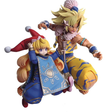 Square Enix Trials of Mana: Kevin & Charlotte Bring Arts Action Figure Set, Multicolor