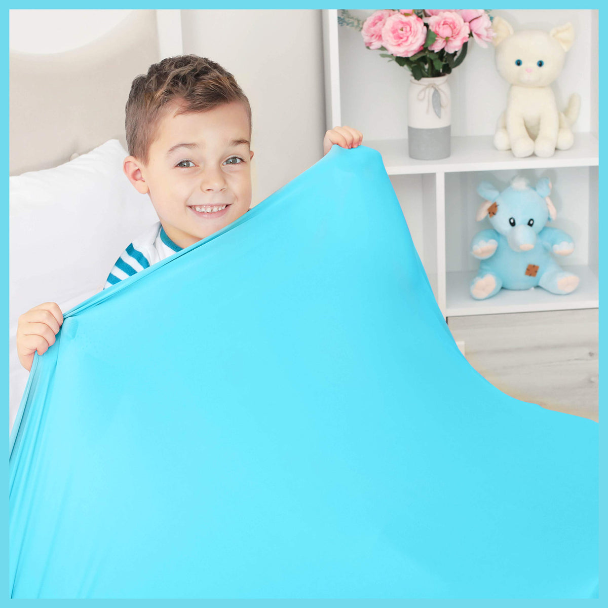 Sensory Compression Blanket | Lycra Bed Sheet for Kids & Adults | Deep Relaxing Feeling, Release Oxytocin | Helps With: SPD, Anxiety, ADHD, Autism and More | Breathable, Cool & Stretchable | Twin Size