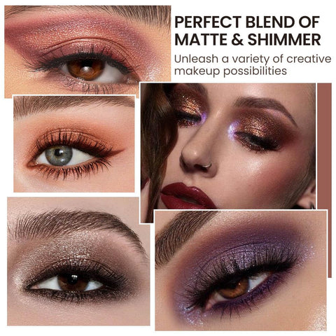CAKAILA 16Color Nude Rose Gold Borwn Colorful Eyeshadow Palettes Makeup,Korean Natural Neutral Eye Shadow Highly Pigmented Naturing-Looking Long Lasting Waterproof Blendable