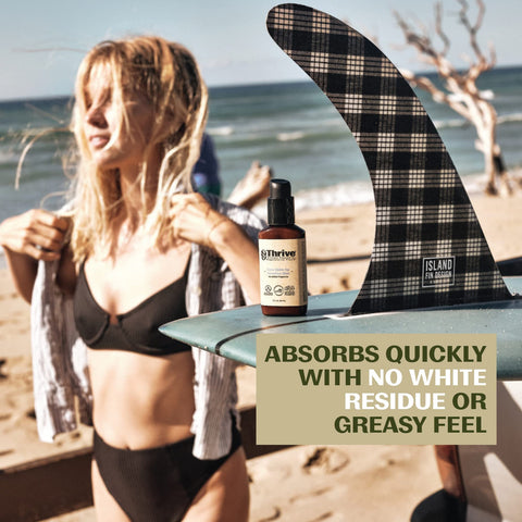 Thrive Natural Care Mineral Face Sunscreen for Sensitive Skin SPF 30, 2 Ounces - Moisturizing Unscented Sunscreen for Face - Broad Spectrum with Clear Zinc Oxide - Vegan