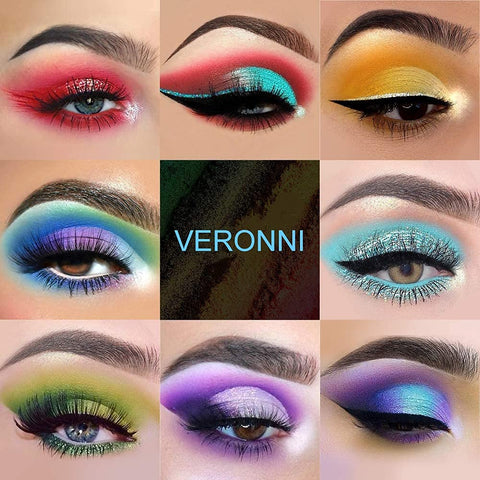 VERONNI Eyeshadow Palette, 65 Colors Board Eye Shadow Makeup Palette Highly Pigmented Glitter Metallic Matte Shimmer Eye Shadow Blendable (65 Rose Gold)