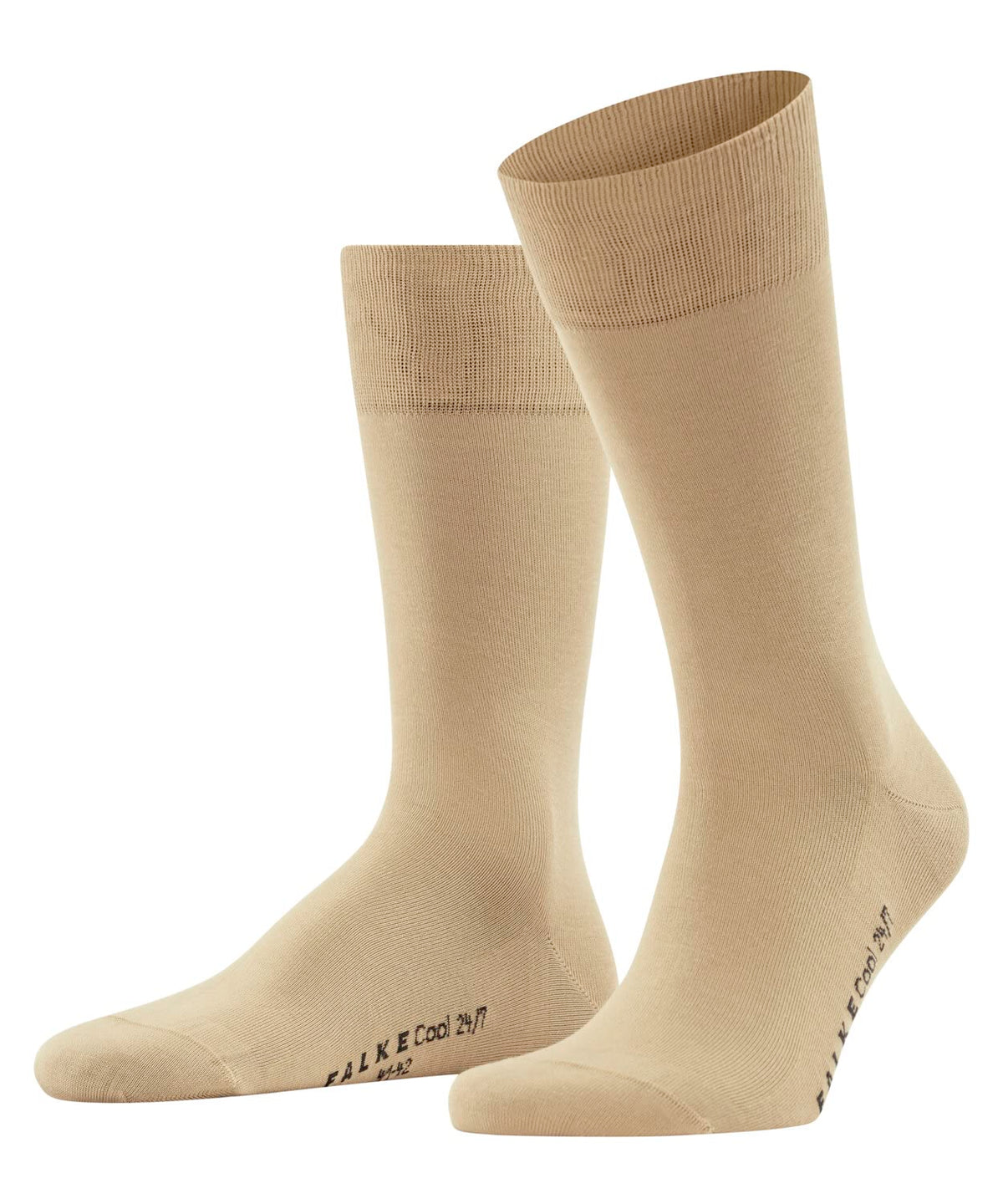 FALKE Men's Cool 24/7 Socks, Breathable, Cooling Effect, Sustainable Organic Cotton, Crew, Work or Leisure Clothing, Beige (Sand 4320) - Sustainable, 6.5-7.5, 1 Pair