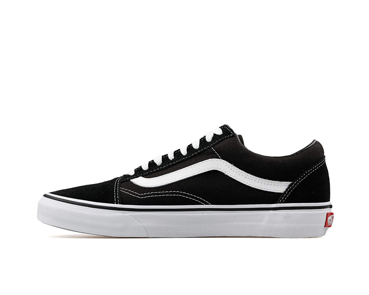 Vans Old Skool Leather, Unisex AdultsÃ¢â‚¬â„¢ Low-Top Trainers, Black (Black/White), 2.5 UK
