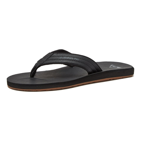 Quiksilver Men's Carver Nubuck Sandal, Solid Black, 11