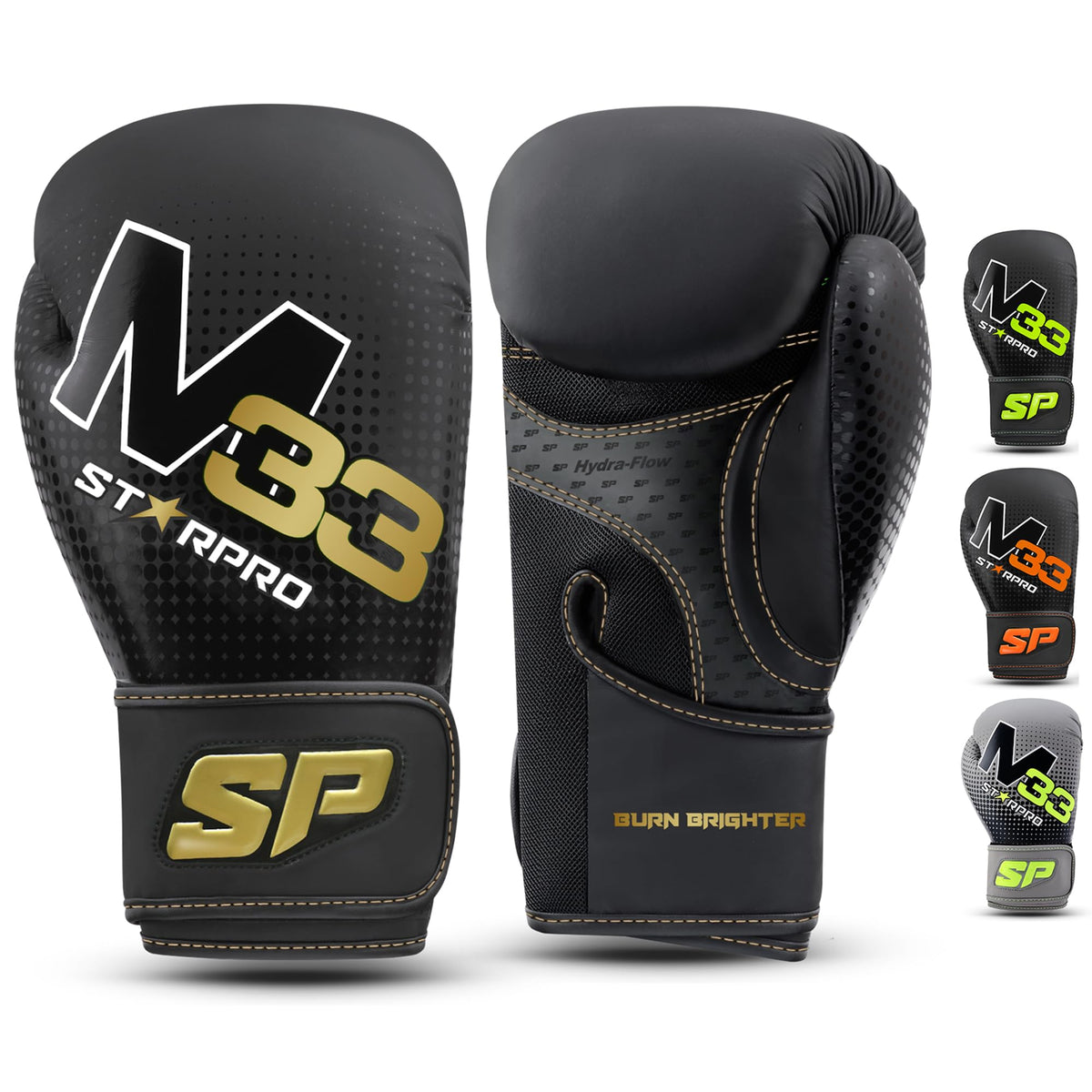 Starpro Boxing Gloves with Unparalleled Wrist Support & Protection - Sparring, Training & Muay Thai - Men & Women - Multiple of Colors & Sizes