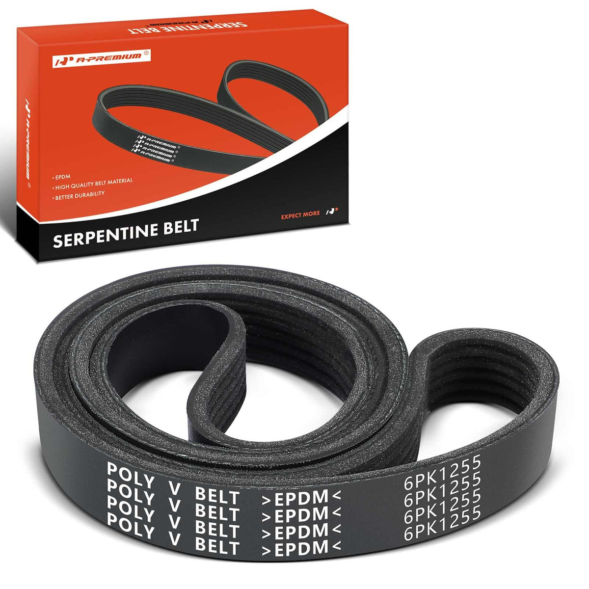 A-Premium Engine Serpentine Drive Belt Compatible with Toyota, Hyundai, Kia, Scion & Lexus Cars - Camry, RAV4, Elantra, Sonata, Accent, Tucson, Veloster, Kona, Soul, Optima, Rio, tC, NX350, & More