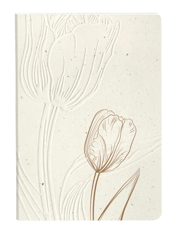Clairefontaine 813069C Tulip Paper Notebook with Flexible Cover DIN A5 14.8 x 21 cm, 64 Sheets, Dots/Dots, Pack of 1