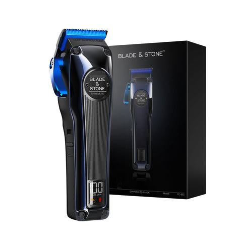 Blade & Stoneâ„¢ Professional Barber Hair Clippers for Men PC801 Clipper | Diamond-Sâ„¢ Blade | Micro-Gap Tech | Professional 7200 RPM Digital Motor, All-Metal, Cordless Clippers - Dark Night