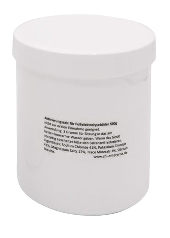 500 g activating salt for Hydrosana, Bioenergiser Detox Spa, Ion Cleanser, Royal Spa and other foot baths - reduced sodium content, enriched with potassium and magnesium