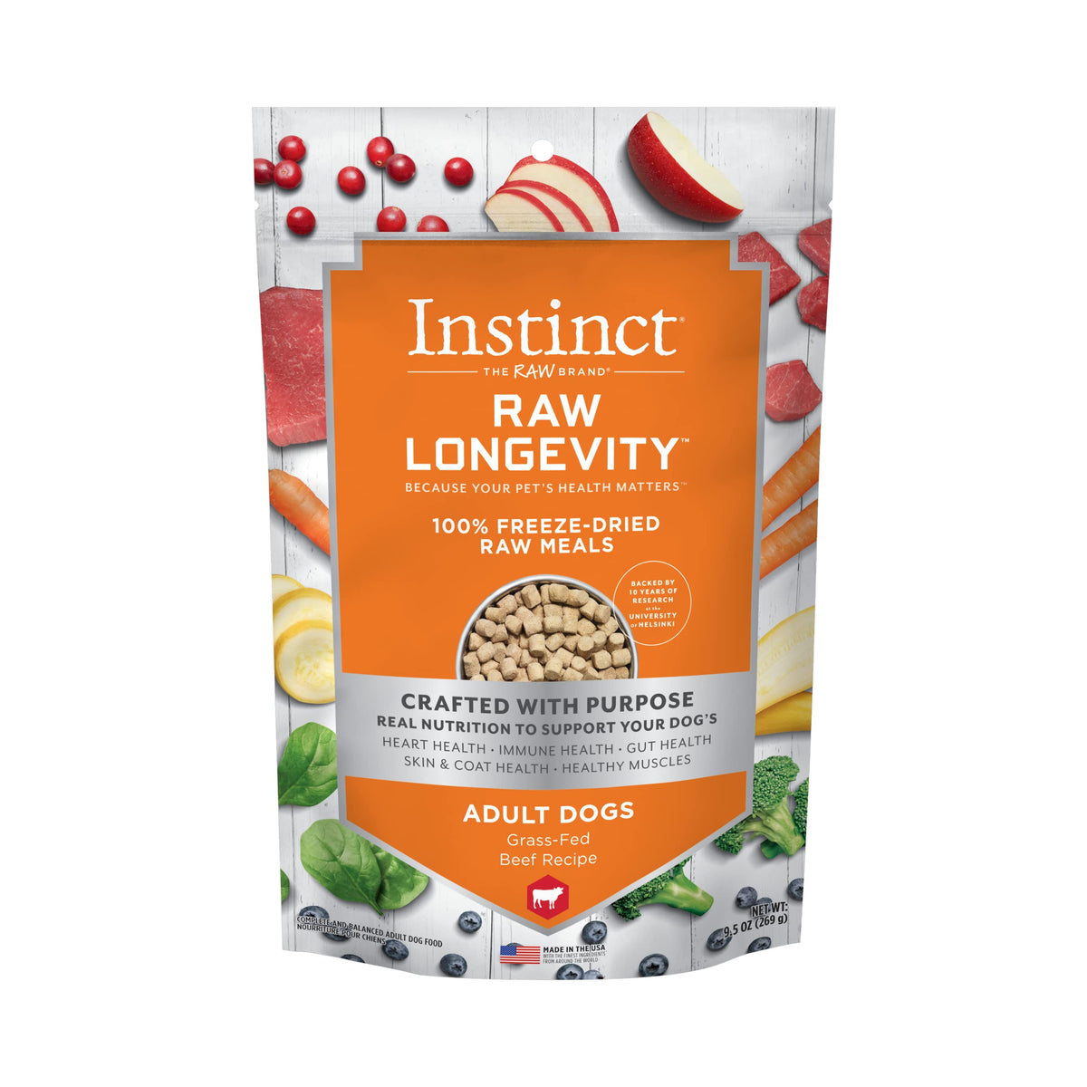Nature's Variety NV Instinct Dog Longevity Freeze Dried Beef, 9.5 Ounce