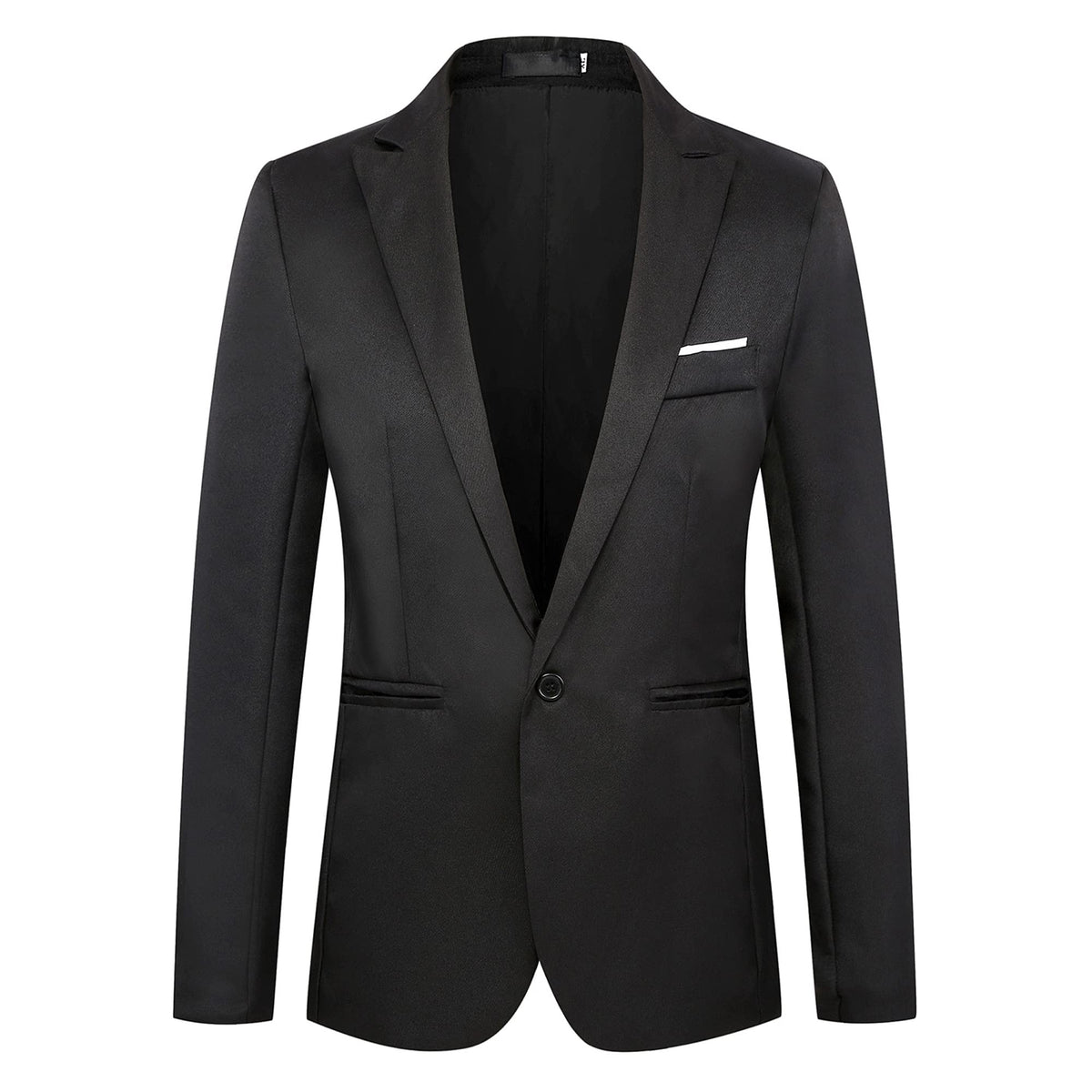 Letuwj Men's Coat Casual Suit Solid Color Suit Black 3XL