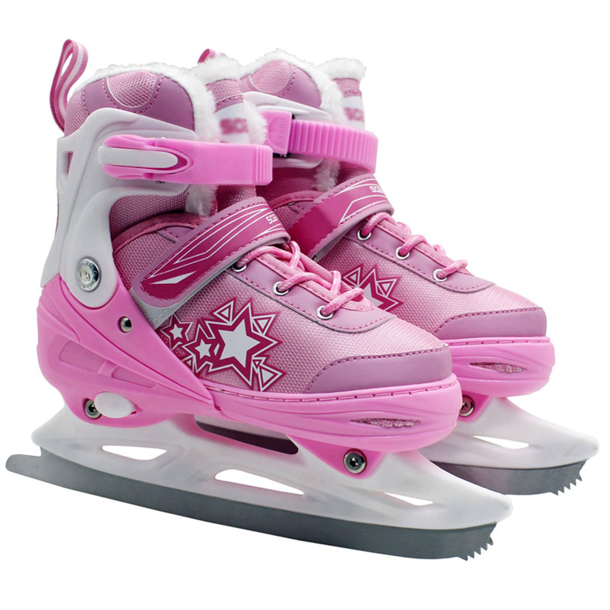 Blissbuilt Adjustable Ice Skates For Boys Girls,Youth Ice Skating Shoes Ice Hockey Skates,Women's Recreational Figure Ice Skates,Adjustable 4 Size Ranges