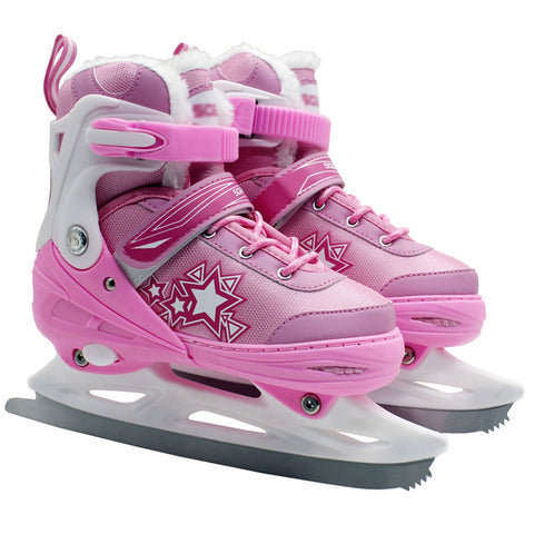 Blissbuilt Adjustable Ice Skates For Boys Girls,Youth Ice Skating Shoes Ice Hockey Skates,Women's Recreational Figure Ice Skates,Adjustable 4 Size Ranges