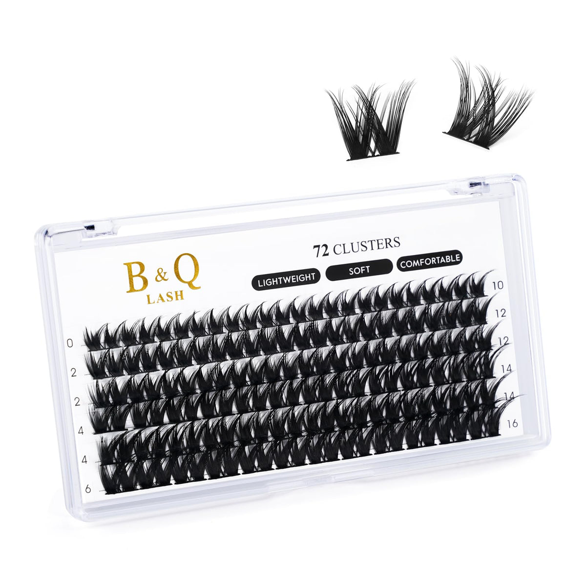 Lash Clusters D Curl 12mm DIY Lash Extensions 72 Clusters Lashes C D Curl B&Q LASH Wispy Volume Lashes Eyelash Clusters Extensions Individual Lashes Cluster DIY at Home (B17,D-12mm NEW)