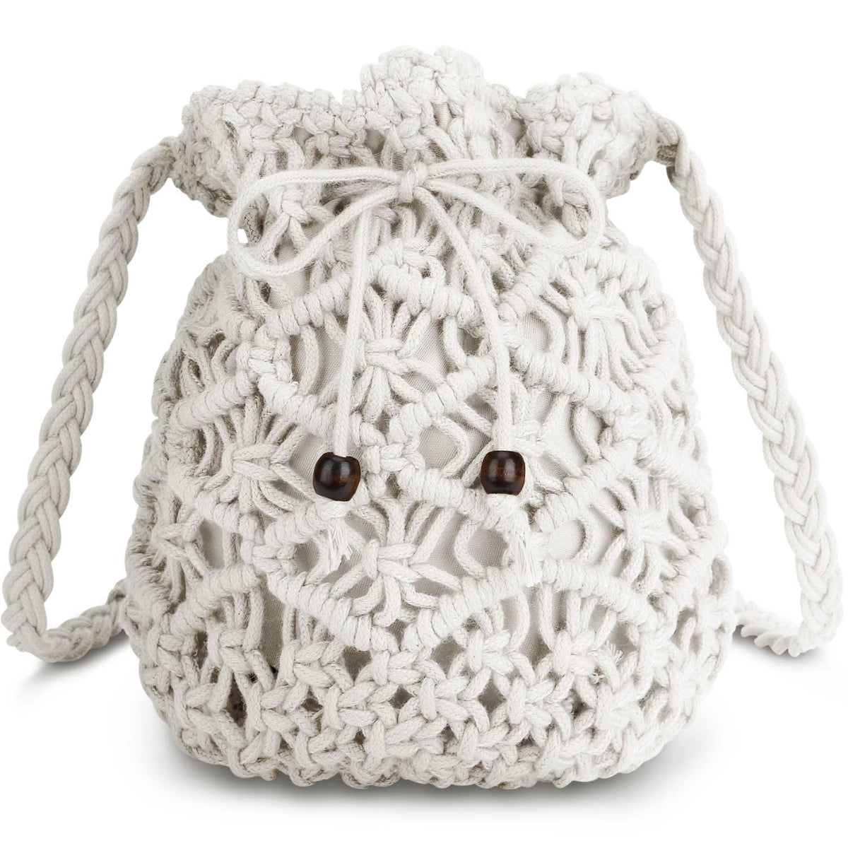 Straw Handbags Purses Tassel Crossbody Tote Bags for Women Woven FringeBeach Bags Hobo Hippie Chic Shoulder Clutch Bag (Round, White)