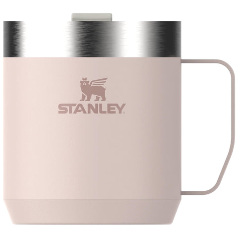Stanley Classic Legendary Camp Travel Mug 0.35L - Keeps 1.5 Hours Hot - 3 Hours Cold - Dishwasher Safe - Stainless Steel Coffee Cup - BPA-Free - Rose Quartz