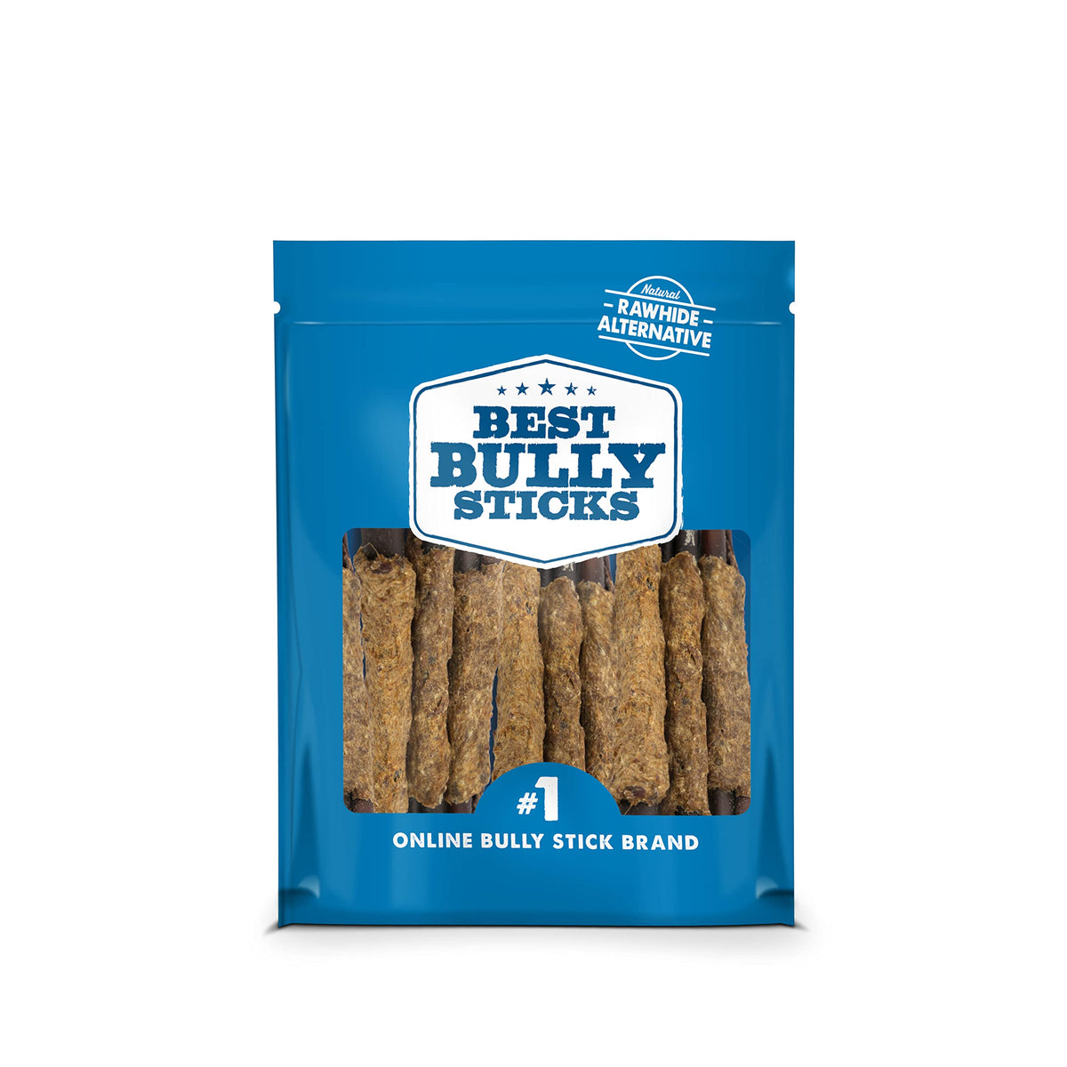 Best Bully Sticks All Natural Dog Chews - 6 Inch Beef Wrapped Beef Collagen Sticks - USA Baked & Packed - Highly Digestible, Limited Ingredient, Rawhide Alternative Dog Chew - 10 Pack