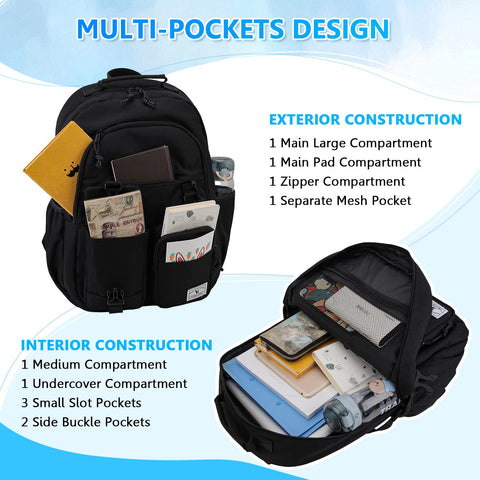 VX VONXURY Girls School Backpack,Water Resistant Kawaii Kids Book Bag Fits A4 Folder,Cute Teens Schoolbags