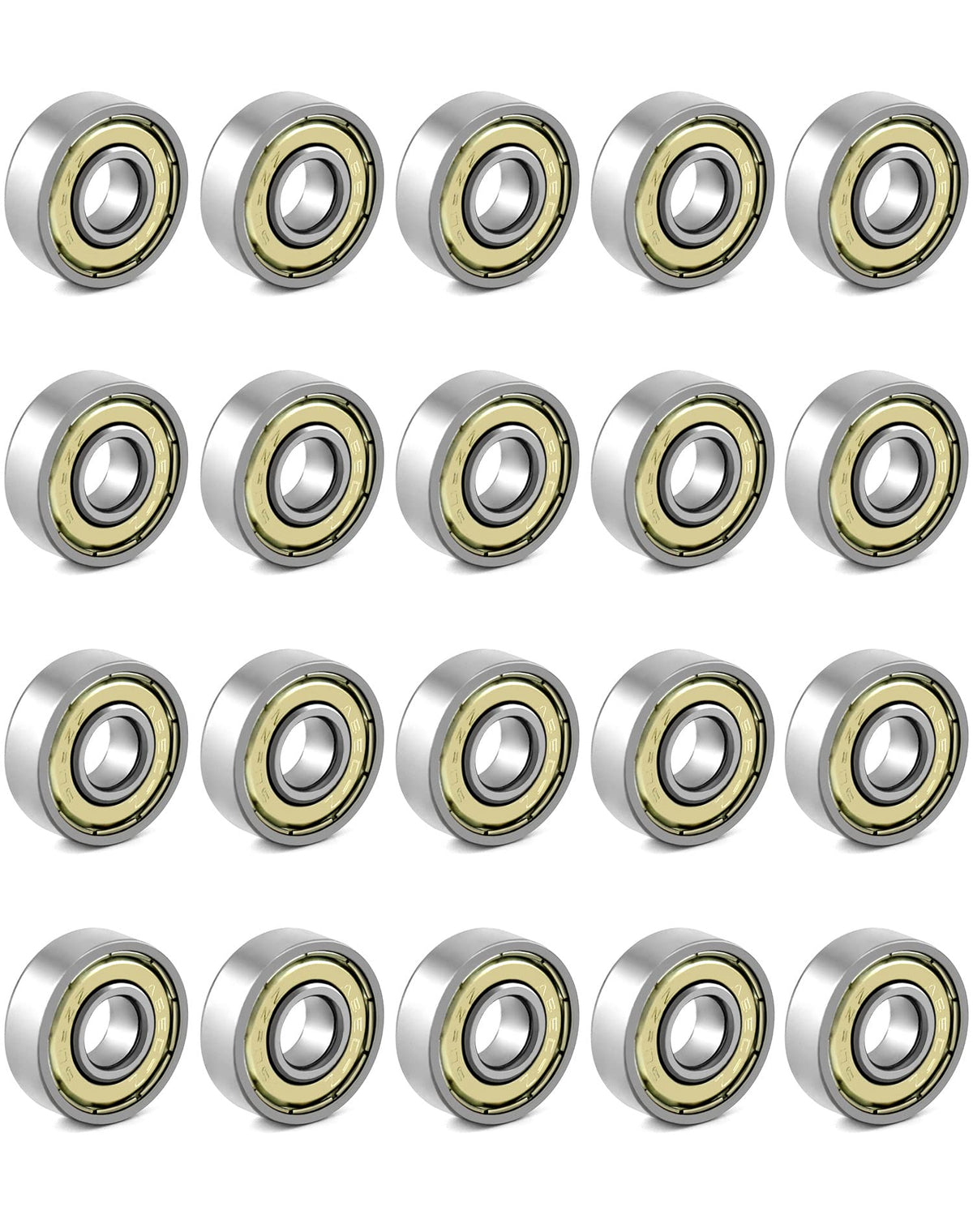 QWORKÃƒÆ’Ã†â€™Ãƒâ€ Ã¢â‚¬â„¢ÃƒÆ’Ã‚Â¢ÃƒÂ¢Ã¢â‚¬Å¡Ã‚Â¬Ãƒâ€¦Ã‚Â¡ÃƒÆ’Ã†â€™ÃƒÂ¢Ã¢â€šÂ¬Ã…Â¡ÃƒÆ’Ã¢â‚¬Å¡Ãƒâ€šÃ‚Â® 20 Packs 608zz ball bearing, Longboard Roller Skate Bearing, for skateboards, scooters, inline skates, 8mm x 22mm x 7mm