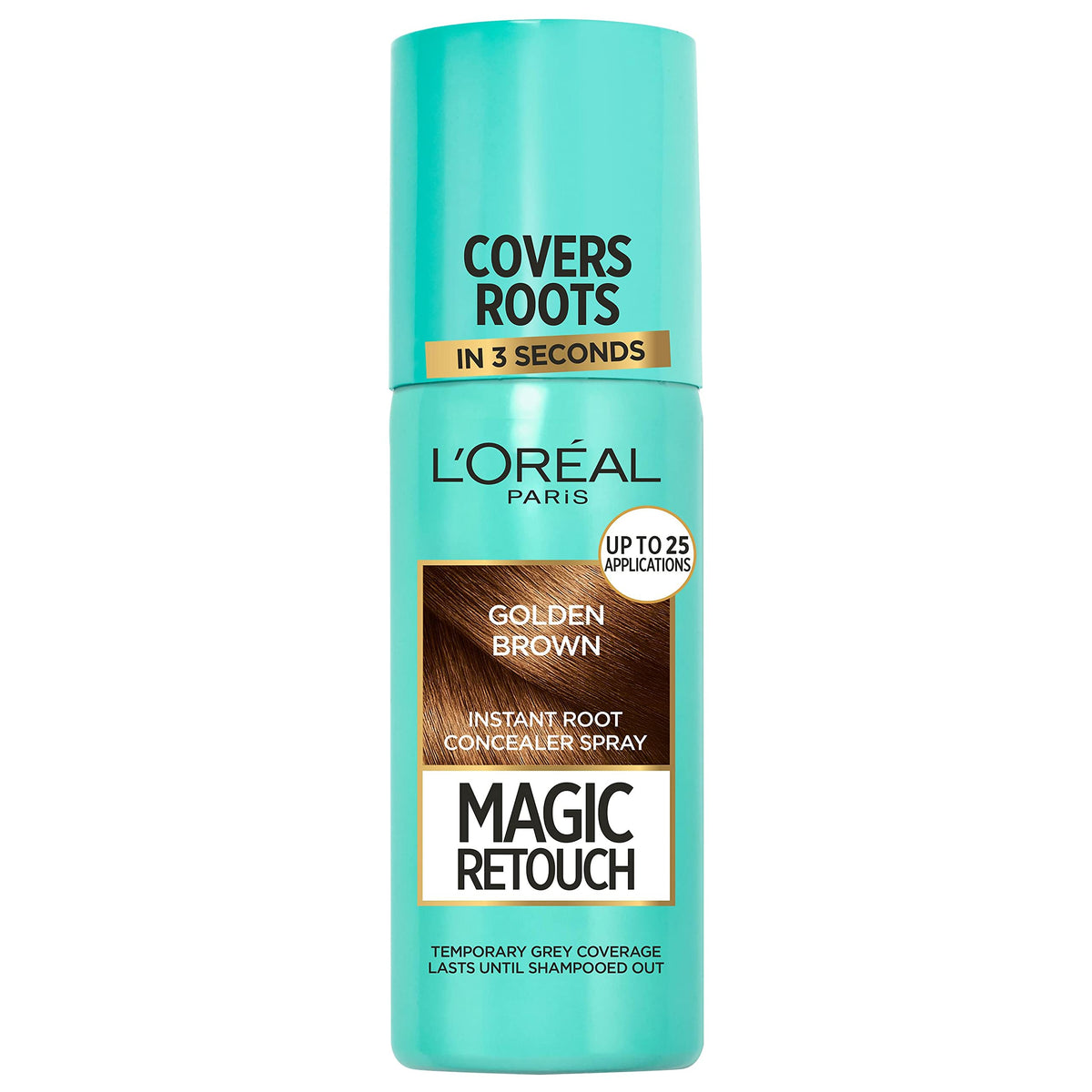 L'OrÃƒÆ’Ã†â€™Ãƒâ€ Ã¢â‚¬â„¢ÃƒÆ’Ã¢â‚¬Å¡Ãƒâ€šÃ‚Â©al Magic Retouch Instant Root Concealer Spray, Ideal for Touching Up Grey Root Regrowth, 75 ml, Colour: Golden Brown