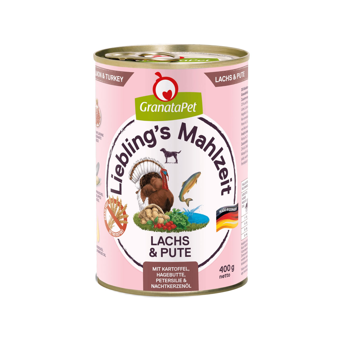 LieblingÂ´s Mahlzeit Favourite's Meal Wet Food Salmon and Chicken, Pack of 6 x 400 g
