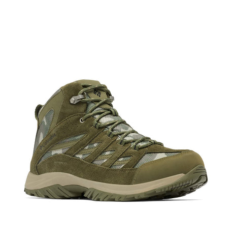 Columbia Men's Crestwood Mid Waterproof Hiking Boot Shoe, Nori/Black, 9.5 Wide