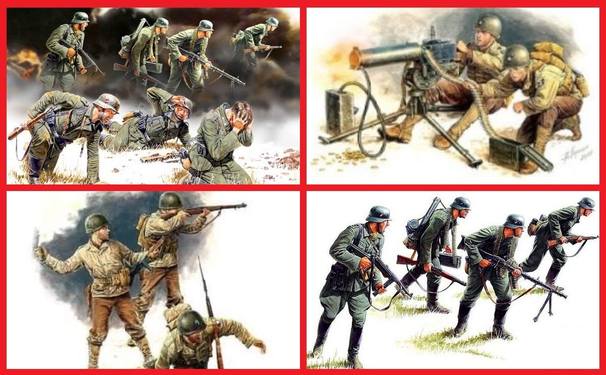 Masterbox BUNDLE LOT of U.S. INFANTRY/GERMAN PANZERGRENADIER SERIES 4 PLASTIC KITS 1/35