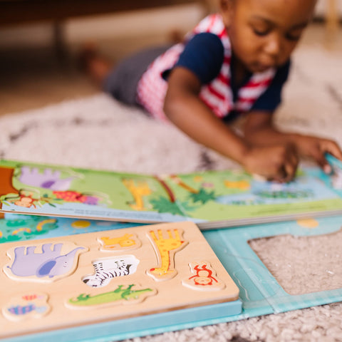 Melissa & Doug Book & Puzzle Play Set: in The Jungle