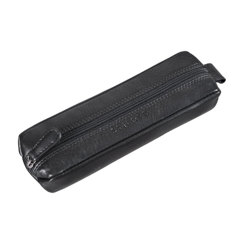 STILORD "Quinn Leather Pencil case Round Vintage Pen Holder Pouch roll Round Large Ladies Men Genuine Leather
