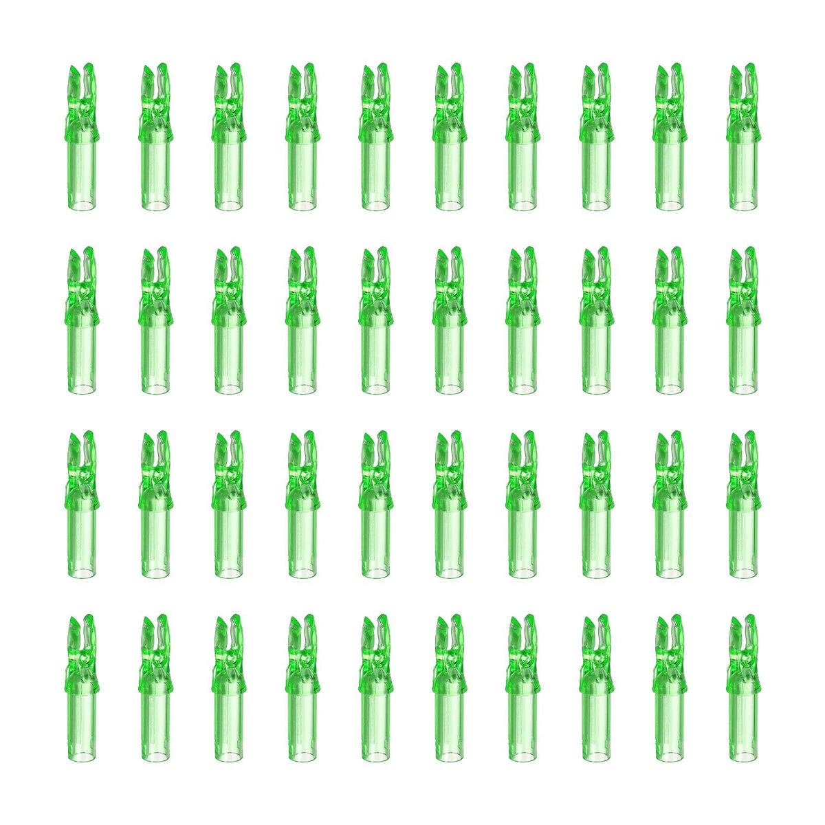 PATIKIL Archery Arrow Nocks 6.2mm 0.244", 40 Pack Insert Arrow Nock Replacement for Shooting, Clear Green