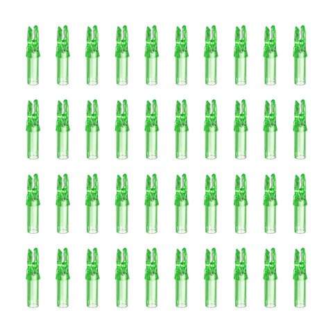 PATIKIL Archery Arrow Nocks 6.2mm 0.244", 40 Pack Insert Arrow Nock Replacement for Shooting, Clear Green