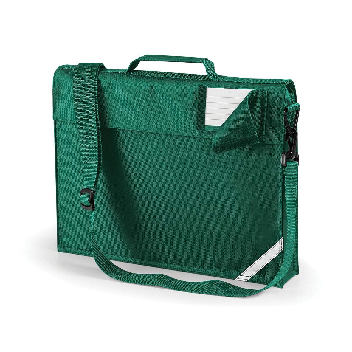 JUNIOR BOOK BAG SCHOOL BAG WITH STRAP - 5 COLOURS (BOTTLE GREEN)