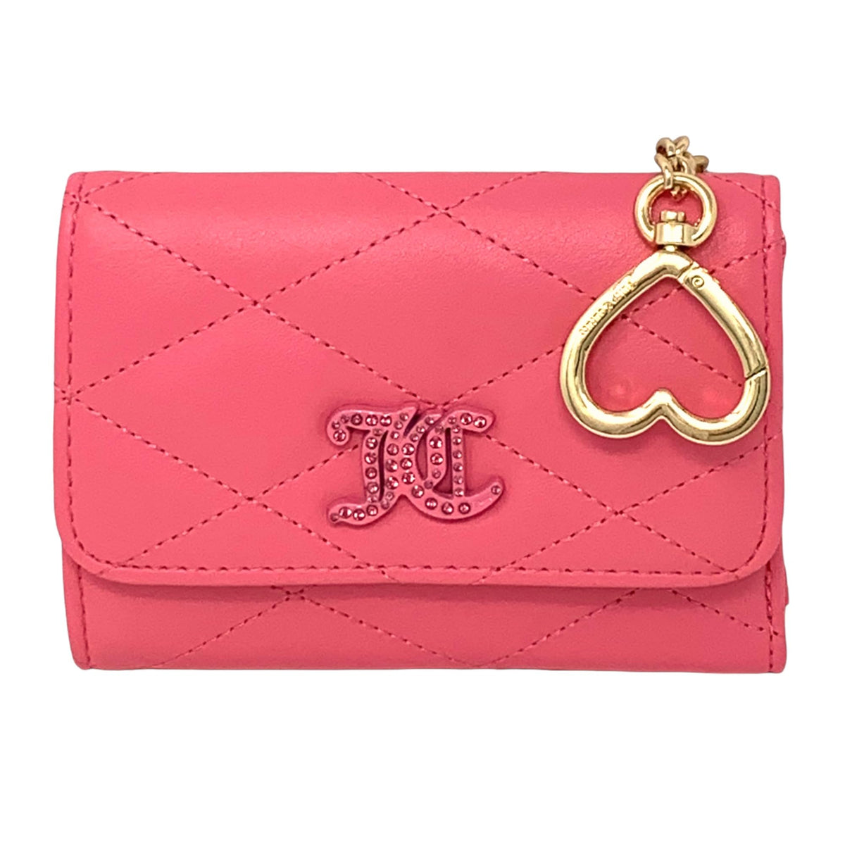 Juicy Couture Double Sided Trifold Wallet (Pink Lemonade Quilted)