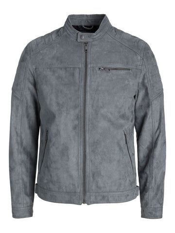 JACK & JONES Mens Suede Jacket Outerwear Top Sedona Sage M