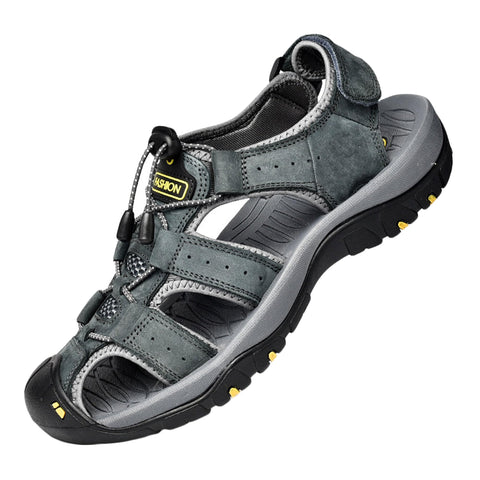 Letuwj Men's Sandals Travel Large Size Beach Sandals Open Toe Breathable Sandals Grey 2 11.5