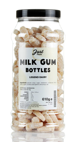 Old Fashioned Dusted Milk Bottles from Just Treats Gift Jar Collection