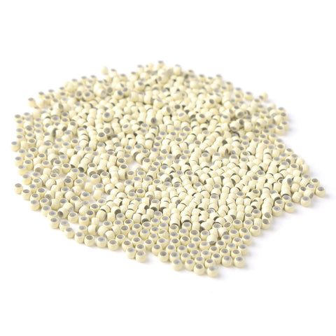Vlasy Silicone Lined Nano Rings Beads for Nano Tip Hair Extensions Micro Nano Beads (200pcs, Blonde)