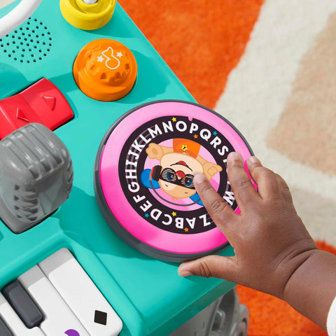 Fisher-Price Learning Fun DJ Game Table - Musical Learning Toy with 3 Piano Play Modes, Lights, 12 Motor Activities and 100+ Songs and Tones, Speaks German, from 6 Months / 1 Year, HRB63