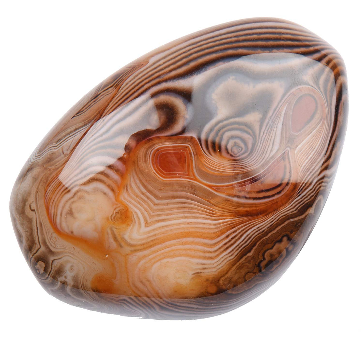 June&Ann Natural Banded Agate Palm Stones, Healing Gemstone Therapy Worry Crystal Stones for Meditation Chakra Balancing Collection, Irregular Shape