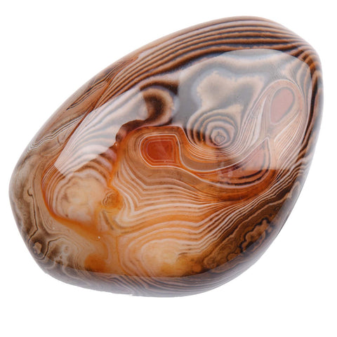 June&Ann Natural Banded Agate Palm Stones, Healing Gemstone Therapy Worry Crystal Stones for Meditation Chakra Balancing Collection, Irregular Shape